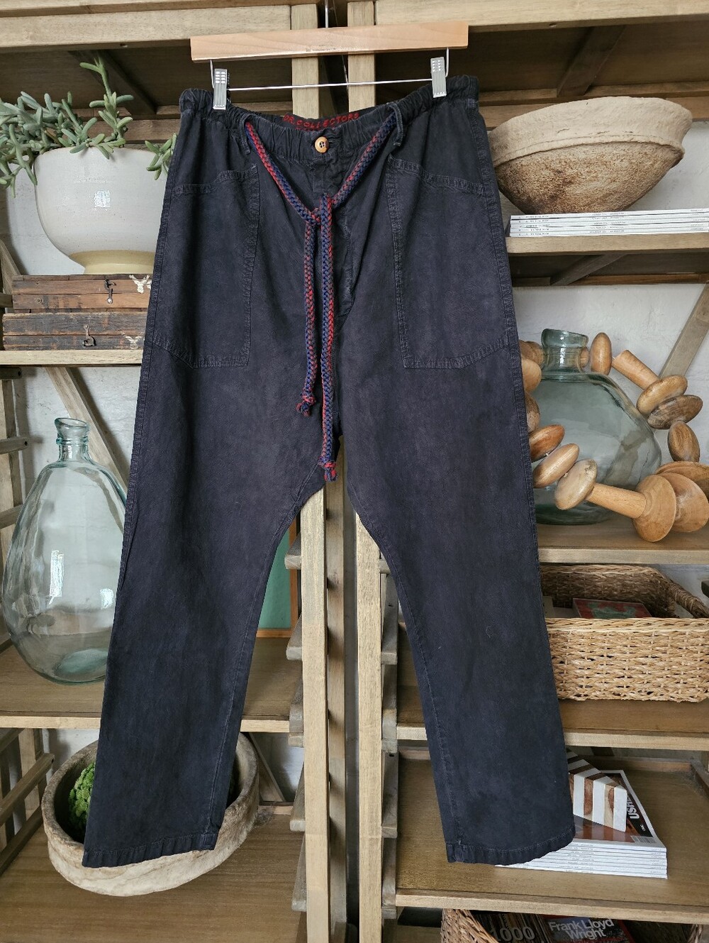 Free People x Dr. Collectors Kyoto Twill Cloud Dye Pants 100% Cotton NEW